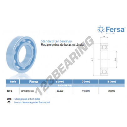 6216-2RS-C3-ASFERSA