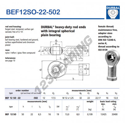BEF12SO-22-502-DURBAL