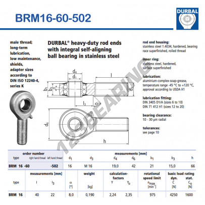 BRM16-60-502-DURBAL