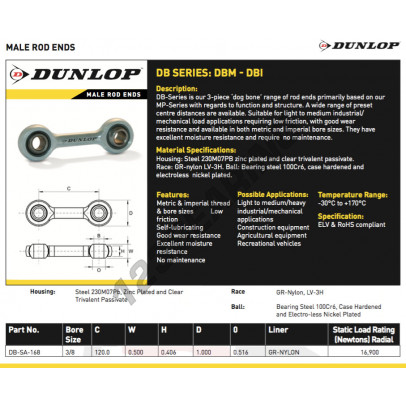 DB-SA-168-DUNLOP