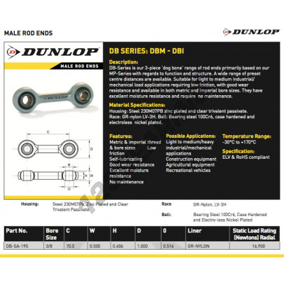 DB-SA-195-DUNLOP