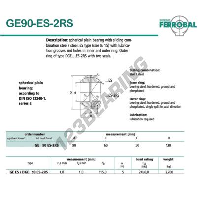 DGE90-ES-2RS-DURBAL