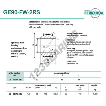 DGE90-FW-2RS-DURBAL