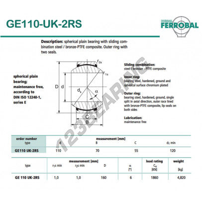 GE110-UK-2RS-DURBAL