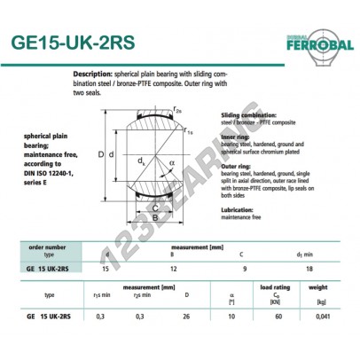GE15-UK-2RS-DURBAL