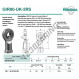 Rótula SI - GIR80-UK-2RS-DURBAL
