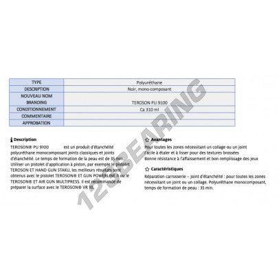PU-9100-BLACK-310ML-TEROSON